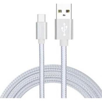 Cable USB-C a USB Resistente de Nylon para Datos y Carga (2m)