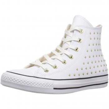 Converse CTAS Hi, Zapatillas de Deporte para Niñas, Blanco White/Gold 102, 35 EU