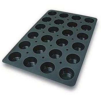 LACOR Molde de Silicona para Muffins con 24 Cavidades, Tamaño 60X40 cm, Negro