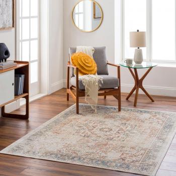 Surya Alfombra Vintage Lavable Marrón/Marfil 160x213 cm