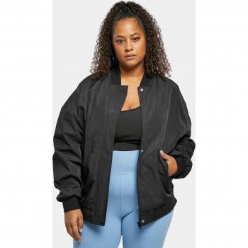 Urban Classics Women's Recycled Oversized Black Bomber Jacket