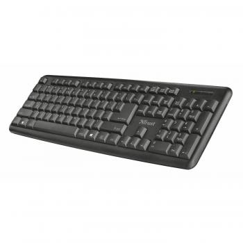 Trust Ziva - Teclado con cable, color negro