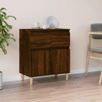 Armario aparador marrón roble 60x35x70 cm madera multicapa contrachapada