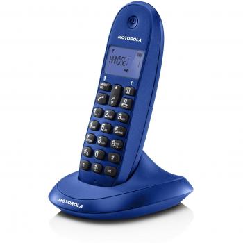 Motorola C1001L - Teléfono inalámbrico, color azul