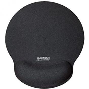 Alfombrilla de ratón ergonómica Urban Factory Softee con reposamuñecas, color negro