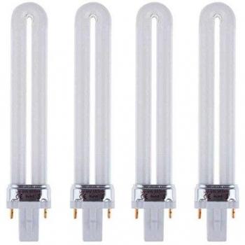 4x Lampara de Repuesto UV para Secador Uñas 9W Ultravioleta Manicura Tubo Bombilla