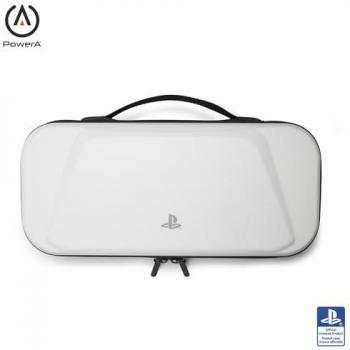 Funda Protectora PowerA para PlayStation Portal - Duradera, Almacenamiento, Protección de Pantalla, Paso de Cable de Carga, Color Blanco
