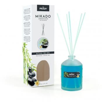 Ambientador Mikado Prady Ritual SPA 100ml con Frasco de Cristal y Varitas Difusoras