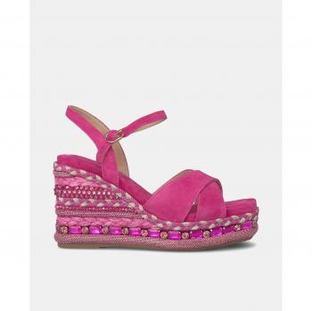 Sandalias Alma en Pena V240995 de cuña para mujer en fucsia