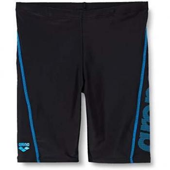 Arena B Logo Jr Jammer, Black-PIX Blue, 152