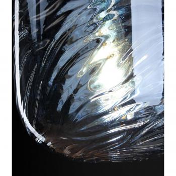 Lámpara colgante de cristal azul con 1 bombilla de 155,6cm
