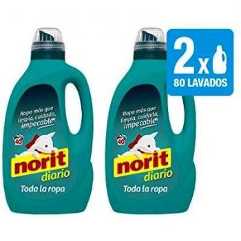 Norit - Detergente Diario Toda la Ropa, 2 Unidades de 2120 ml - Total 4240 ml