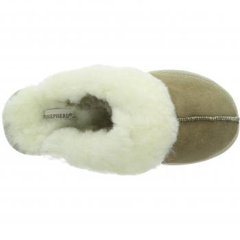 Shepherd Jessica Women's Cozy Sheepskin Slippers in Stone, Size 37