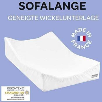 Béaba, Colchón Cambiador Sofalange, Posición inclinada, Limita el reflujo, Duración y Calidad, Tejidos Certificados Oekotex, Made in France, Concepto Patentado, Blanco