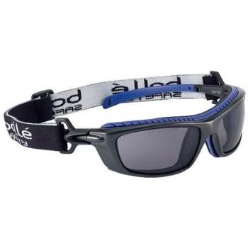 BAXTER - Montura PC negro y azul – Ocular ahumado en PC anti-vaho y anti-rayaduras PLATINUM – cinta y espuma