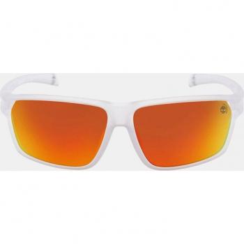 Timberland Men's Rectangular Transparent Polarized Sunglasses TB9307 26D 63