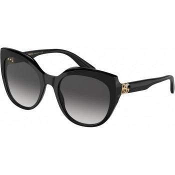 Dolce & Gabbana DG4392 Col. 501/8G Women's Cat Eye Sunglasses Black/Grey Shaded 56 MM