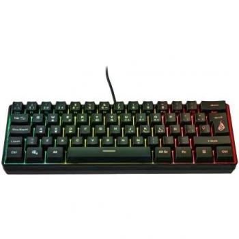 Verbatim KP-X1 Teclado Gaming Mecánico 60% con Cable USB, Retroiluminación LED RGB, Disposición QWERTY Español, Teclas de ABS, Color Negro