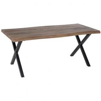 Mesa de Comedor Bigbuy Home, Negro y Marrón, Metal, 180 x 90 x 75 cm