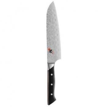 MIYABI Santoku 600D- Cuchillo con Hojas Cryodur, Acero CMV60, diseño adamascado, 64 Capas, 180 mm