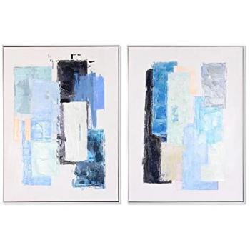 Cuadro DKD Home Decor Abstracto Urbano 60 x 3 x 80 cm y 60 x 3,5 x 80 cm (2 Unidades)
