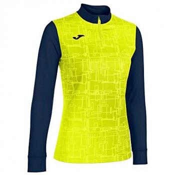 Joma Elite VIII Women's Sweatshirt 1/2 Zip in Navy and Fluorescent Yellow