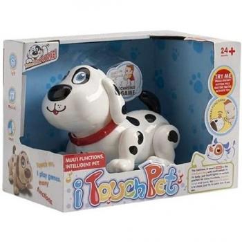 Cosas Internacionales - Perro peluche anda y ladra con caricias, 20 cm