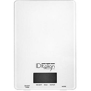 Italian Design IDECUACC01 BÁSCULA DE COCINA DIGITAL KITCHEN SCALE-IDECUACC01, Negro