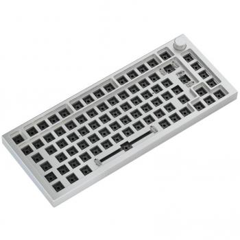 Glorious PC Gaming Race GMMK Pro Blanco Ice TKL ISO - Teclado mecánico modular 75% con retroiluminación RGB, diseño personalizable, switch intercambiables, construcción de aluminio y soporte para keycaps estándar