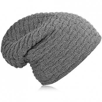 OOPOR Gorros de Punto Invierno Hombre Mujer - Gorra de Tejer y Calentador de Polar Lana Calentar Beanie de Punto Sombreros Combina con Chaquetas Jersey y Otras Ropa para Esqui Moto Deportes