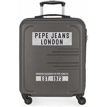 Pepe Jeans Edison Maleta de Cabina Gris 39x55x20 cms Rígida ABS Cierre combinación 37L 2,7Kgs 4 Ruedas Equipaje de Mano