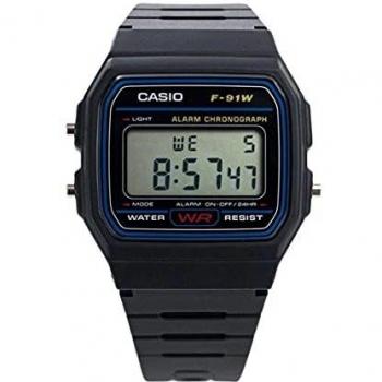 Reloj Digital Casio F-91W-1YEG Collection Men, 38mm, Color Negro