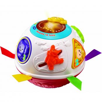 VTech - Rueda la Bola, Pelota interactiva Que Gira y estimula el Gateo, enseña números, Figuras y el Nombre de los Animales y Sus Sonidos, más de 45 Canciones, melodías y Frases