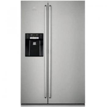 Electrolux EAL6147WOU Frigorífico Americano Side by Side con Dispensador de Agua y Hielo, Inox, No Frost, 178x91x73 cm