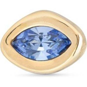 UNO de 50 - Gold-Plated Metal Alloy Piercing with Blue Crystal