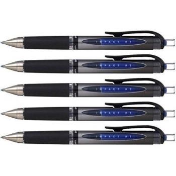 Bolígrafo roller de gel uni-ball Impact RT 1.0 mm, tinta azul, retráctil