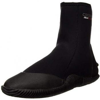 Cressi Isla Botas de Buceo con Suela y Cremallera, 3mm, Unisex Adulto, Negro
