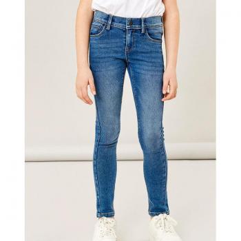 Pantalón vaquero de niña skinny fit name it fpolly medium blue den 1212-tx
