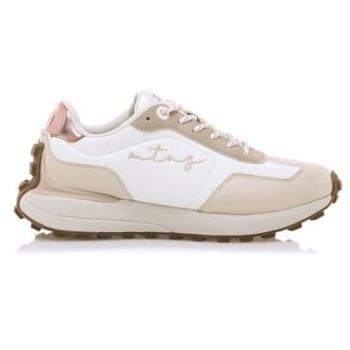 MTNG Zapatillas Deportivas de Mujer Zinc 60460 Blancas con Cierre de Cordones y Puntera Redonda