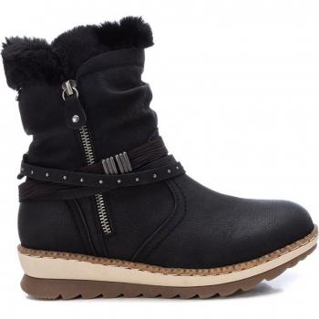 Botines Refresh 170416 para Mujer, Color Negro, Talla 37, con Cierre de Cremallera