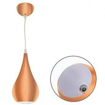 Lámpara de Techo Colgante Gaio 40W Altura Regulable Cobre Ø16 cm