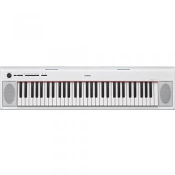 Yamaha NP-12 Piaggero - Teclado digital portátil sencillo y elegante con 61 teclas, para aficionados y principiantes, color blanco