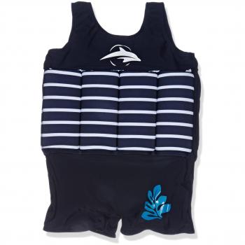 Konfidence Float Suit, Traje, Unisex, Color Blue Breton Stripe, tamaño 2-3 años