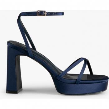 Sandalia de Tacón MIM GRETA AZUL MARINO con Plataforma para Mujer