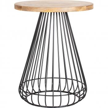 Melody Designer Cage Table - Natural and Black