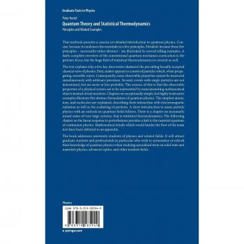 Quantum Theory and Statistical Thermodynamics: Principles and Worked Examples by Peter Hertel (Graduate Texts in Physics)