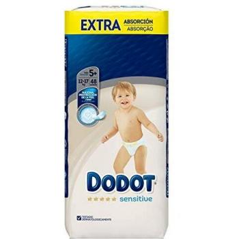 Dodot Sensitive Pañales Talla 5+, 48 Pañales - 12-17 kg
