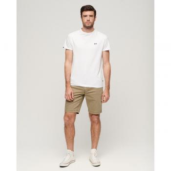 Superdry Men's Vintage Officer Chino Shorts - Casual Cotton, Light Brown/Green, Size 30