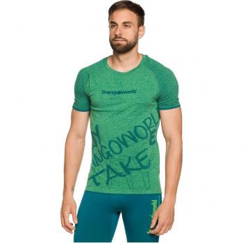 Camiseta de hombre Trangoworld Cheust manga corta verde (M)