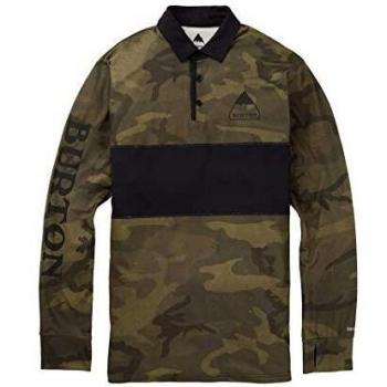 Burton M Midweight - Camiseta de rugby para hombre, color verde oliva, talla M